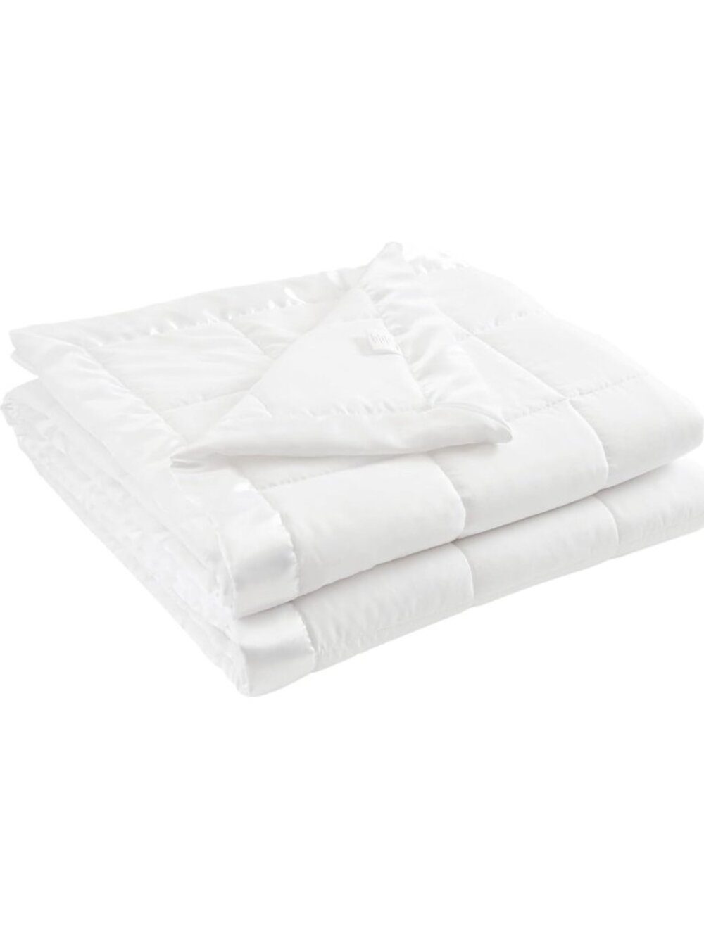 Cozy King Size Down Alternative Blanket with Satin Trim - Luxurious White